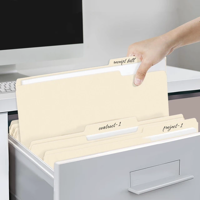 Alt view image 6 of 7 - Manilla Folders Legal Size (14 x 8.5 inches),100 Per Box, Durable Paper File Folders with 1/3 Cut Tab for Office, Legal Documents, Filing, and Organizing