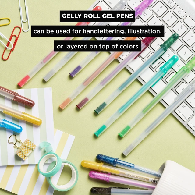 Alt view image 4 of 6 - Gelly Roll Metallic Gel Pens, 6 Piece Gold, 12 Pack