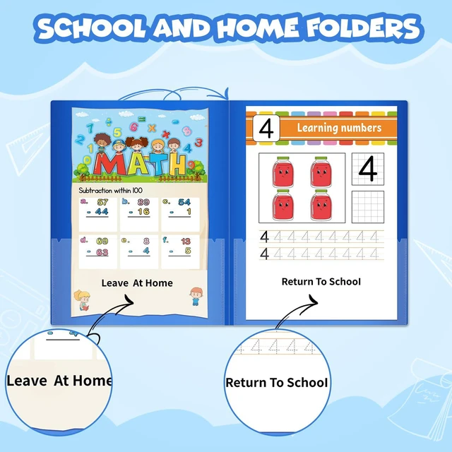 Alt view image 4 of 7 - 24 Pcs Parent Teacher Communication Folder with Clear Front Pocket, 2 Pocket Home School Folders Take Home Homework Folder for Students Classroom (24, Purple)