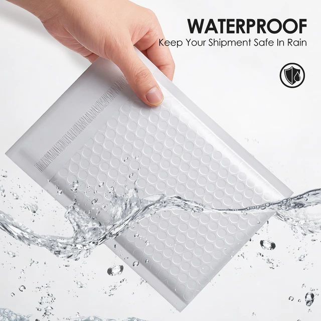 Alt view image 4 of 7 - Bubble Mailers 6x10" 100 Pack Grey and White Padded Envelopes Mailers Waterproof Usable Size 6x9 Self-Seal Padded Mailing Envelopes Bubble Opaque Padded Mailer for Small Businesses#0