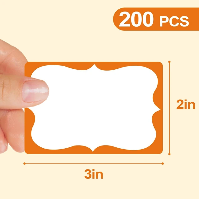 Alt view image 6 of 7 - Colored Name Tags,200 Pcs Name Stickers 8 Color Name Tag Sticker for Clothes Gifts, 2'' x 3'' Nametags Stickers for School Office Home (Pack of 2)