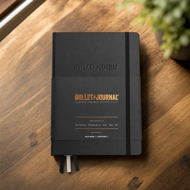 Alt view image 3 of 7 - The Official Bullet Journal Edition 2 - Notebook Built for BuJo, Medium A5 204 Pages of 120gsm Paper, With Bujo Pocket Guide (Black)