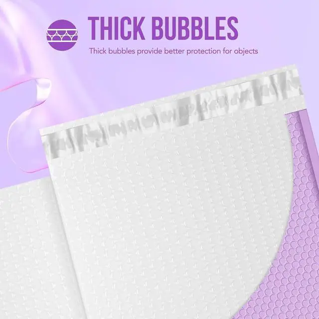Alt view image 3 of 7 - Bubble Mailers 12x15 Inch Lavender Purple Padded Envelopes 25 Pack Large Bubble Mailer Strong Adhesion Padded Mailer,Self-Seal Envelope for Mailing Small Business,Magazine, Clothing