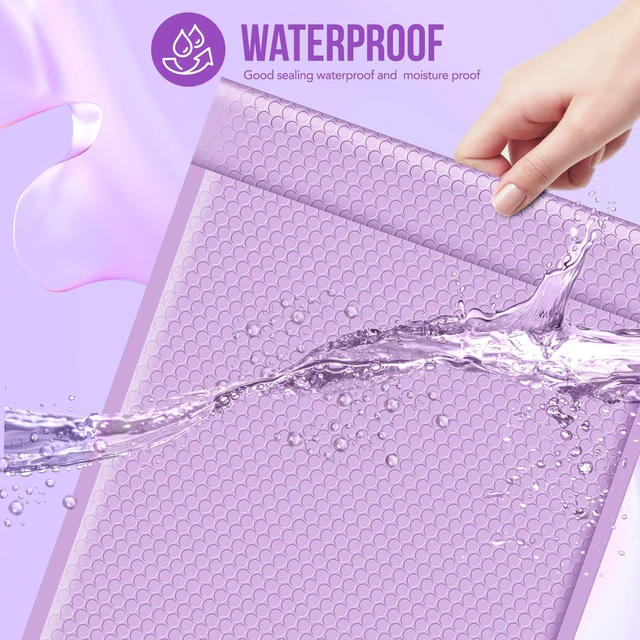 Alt view image 4 of 7 - Bubble Mailers 12x15 Inch Lavender Purple Padded Envelopes 25 Pack Large Bubble Mailer Strong Adhesion Padded Mailer,Self-Seal Envelope for Mailing Small Business,Magazine, Clothing
