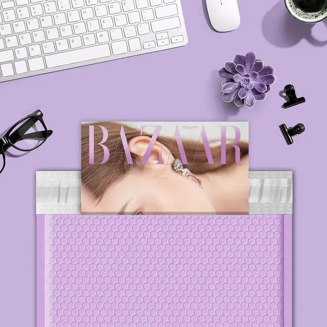 Alt view image 6 of 7 - Bubble Mailers 12x15 Inch Lavender Purple Padded Envelopes 25 Pack Large Bubble Mailer Strong Adhesion Padded Mailer,Self-Seal Envelope for Mailing Small Business,Magazine, Clothing