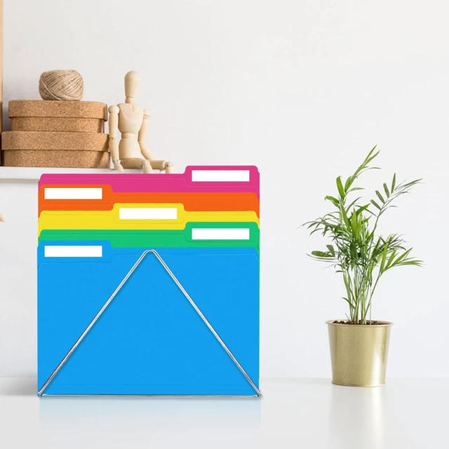 Alt view image 7 of 7 - File Folder, 250 Pack 1/3 Cut Tab Colored Folders, Colored File Folder Letter Size for Office Classroom Use, Folders with Tabs Assorted 5 Colors