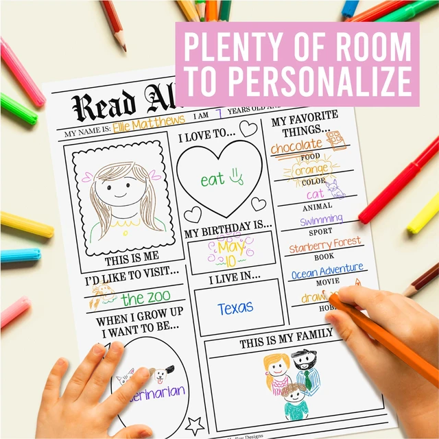 Alt view image 5 of 7 - 20 All About Me Posters Elementary Classroom Decor, Star Student Poster 100 Days of School Items, Student of the Week Poster Elementary Classroom Must Haves, End of School Year Teacher Supplies