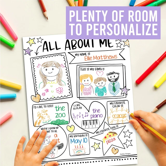 Alt view image 5 of 7 - 20 All About Me Posters Elementary Classroom Decor, Star Student Poster 100 Days of School Items, Student of the Week Poster Elementary Classroom Must Haves, End of School Year Teacher Supplies