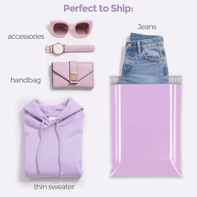 Alt view image 5 of 7 - Poly Mailers 10x13" 200 Pack,Shipping Bags For Clothing,Light Purple Strong Adhesive Packaging Mailers Poly Bag,Waterproof Self Seal Mailing Envelopes,For Books Clothes Business,Boutique&Online