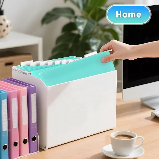 Alt view image 6 of 7 - 25-Pack Hanging File Folders,Letter Size,Includes 35 Transparent Label Cards & 50 Sticker Labels,1/5-Cut Tabs for Home & Office Organization(25, Aqua)