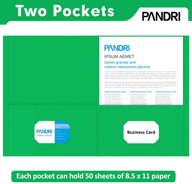 Alt view image 3 of 6 - Two Pocket Folders, Paper Folders with Pockets, 160 Pack, 5 Colors 2 Pocket Folders Fit Letter Size Paper, Paper File Folder for School Office Home Business