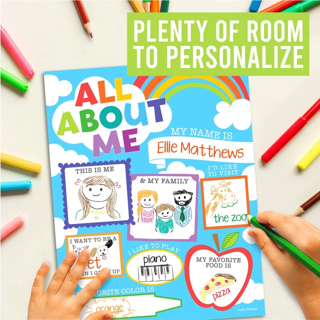 Alt view image 5 of 7 - 20 All About Me Posters Elementary Classroom Decor, Star Student Poster 100 Days of School Items, Student of the Week Poster Elementary Classroom Must Haves, End of School Year Teacher Supplies