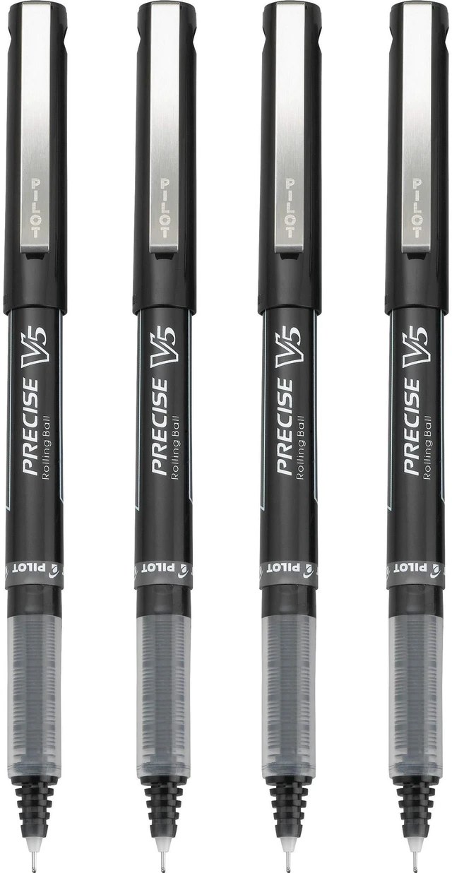 Alt view image 3 of 6 - Precise V5,Capped Liquid Ink Rolling Ball Pens,Extra Fine Point 0.5 mm,Black,4 Count (Pack of 2)
