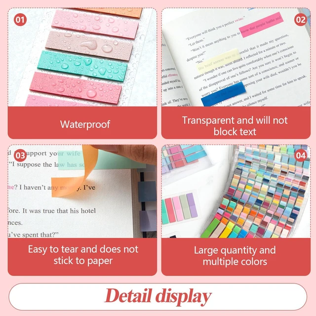 Alt view image 4 of 7 - 16000 Pcs Annotation Tabs, 80 Color Writable Sticky Tabs for Book Muted Tones Tabs Feature a Transparent Writable Design for Annotating Books, Bible Pages, Journals and Study Notes