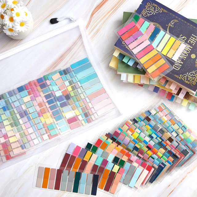 Alt view image 3 of 7 - 16000 Pcs Annotation Tabs, 80 Color Writable Sticky Tabs for Book Muted Tones Tabs Feature a Transparent Writable Design for Annotating Books, Bible Pages, Journals and Study Notes