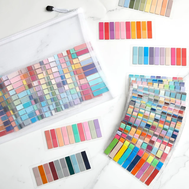 Alt view image 6 of 7 - 16000 Pcs Annotation Tabs, 80 Color Writable Sticky Tabs for Book Muted Tones Tabs Feature a Transparent Writable Design for Annotating Books, Bible Pages, Journals and Study Notes