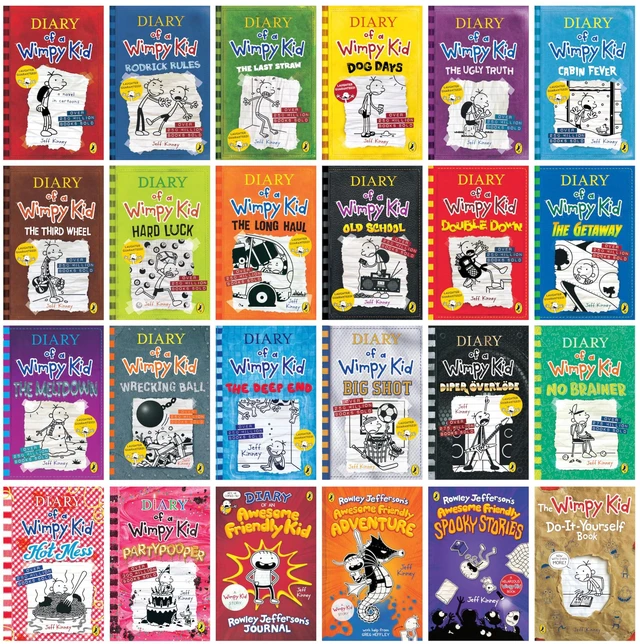 Alt view image 2 of 7 - A Library of Wimpy Kid 24 Books Boxed Set,Complete 1-24 Paperback Collection