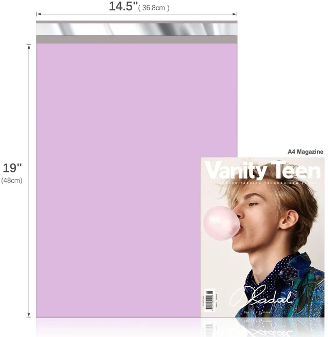 Alt view image 2 of 7 - Poly Mailers 14.5x19 Inch 100 Pack,Large Shipping Bags,Purple Waterproof Self Seal Mailing Envelopes,Strong Adhesive Packaging Mailers Poly Bag For Clothing Books Business,Boutique&Online