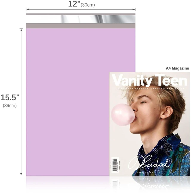 Alt view image 2 of 7 - Poly Mailers 12x15.5" 50Pcs,Shipping Bags For Clothing,Light Purple Strong Adhesive Packaging Mailers Poly Bags,Waterproof Self Seal Mailing Envelopes for Clothes Small Business,Boutique&Online