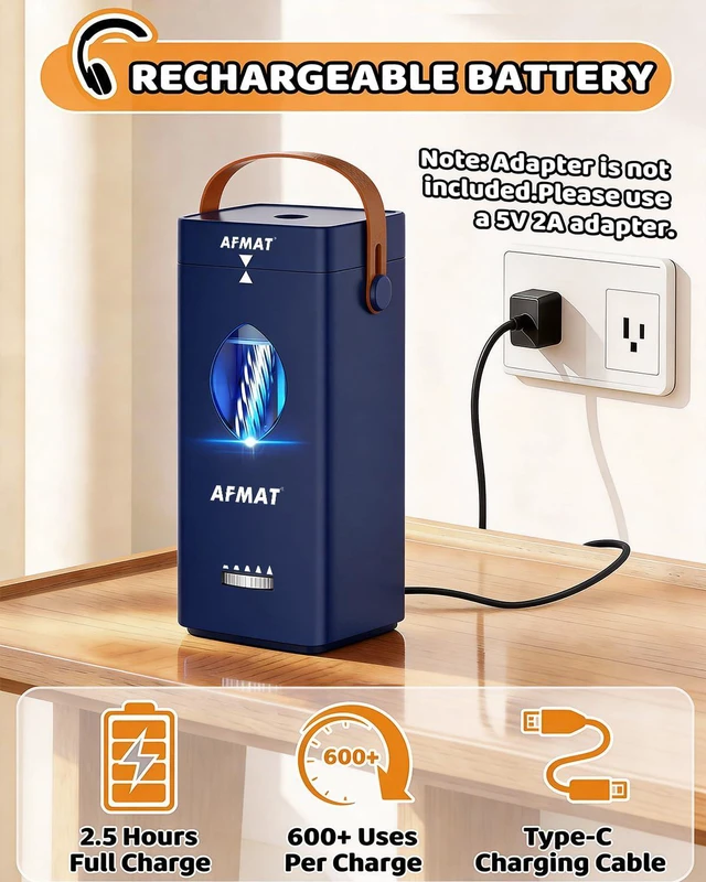 Alt view image 6 of 7 - Electric Pencil Sharpener, Rechargeable & Cordless, Fully Automatic Pencil Sharpener for Classroom, Auto in & Out, 5 Sharpness Modes, Heavy Duty Sharpeners for 6-12mm No.2/Jumbo Pencils PSC7