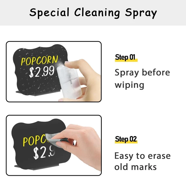 Alt view image 2 of 7 - 18 Pcs Food Labels for Party Buffet 4"x3" Mini Chalkboard Signs w/Cleaning Spray Include 2 Liquid Chalk Markers for Food Display - Food Tags- Table Place Card (Waved Shape)