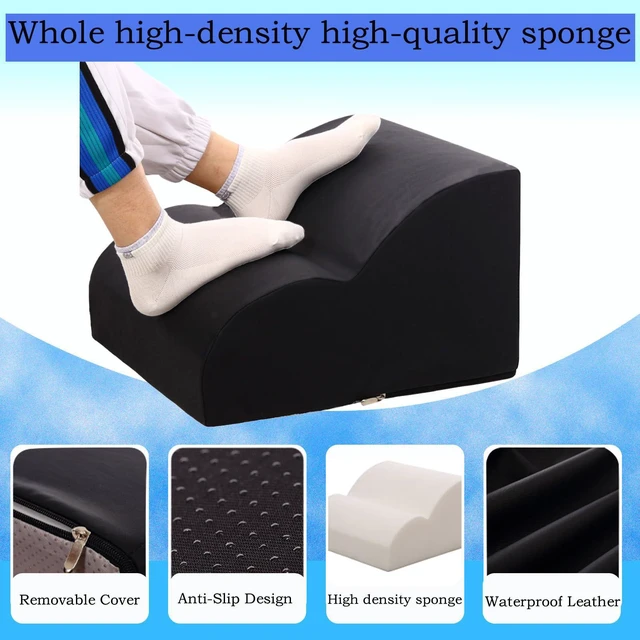 Alt view image 3 of 7 - Foot Rest for Under Desk at Work.Multifunctional 3-Tier Foot Stool With Washable Footrest.For Under Desk,Office Chair Gaming Chair & Sofa,Leg Elevation Pillow,supports Posture