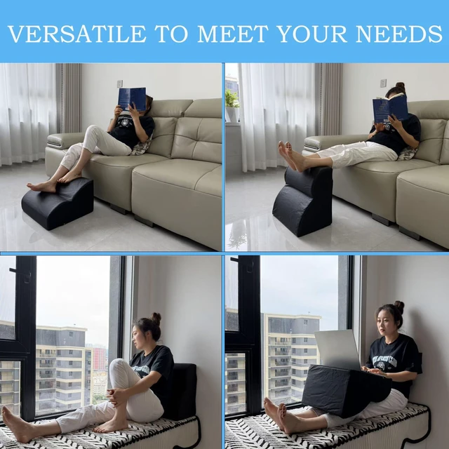 Alt view image 7 of 7 - Foot Rest for Under Desk at Work.Multifunctional 3-Tier Foot Stool With Washable Footrest.For Under Desk,Office Chair Gaming Chair & Sofa,Leg Elevation Pillow,supports Posture