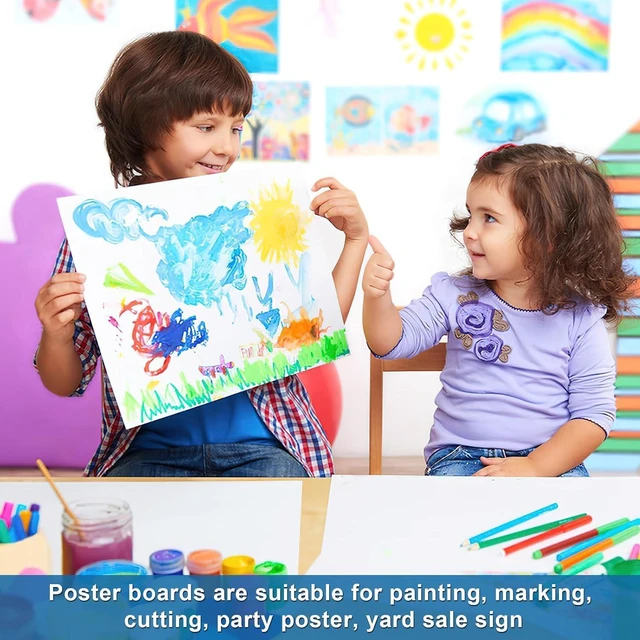 Alt view image 4 of 6 - 200 Pcs Poster Board White Poster Paper Bulk 11x14, 250Gsm Thickness Vision Boards Smart Posterboard for School Arts Craft Projects Presentations Drawing Scrapbooking Blank Graphic Display