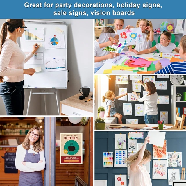 Alt view image 6 of 6 - 200 Pcs Poster Board White Poster Paper Bulk 11x14, 250Gsm Thickness Vision Boards Smart Posterboard for School Arts Craft Projects Presentations Drawing Scrapbooking Blank Graphic Display