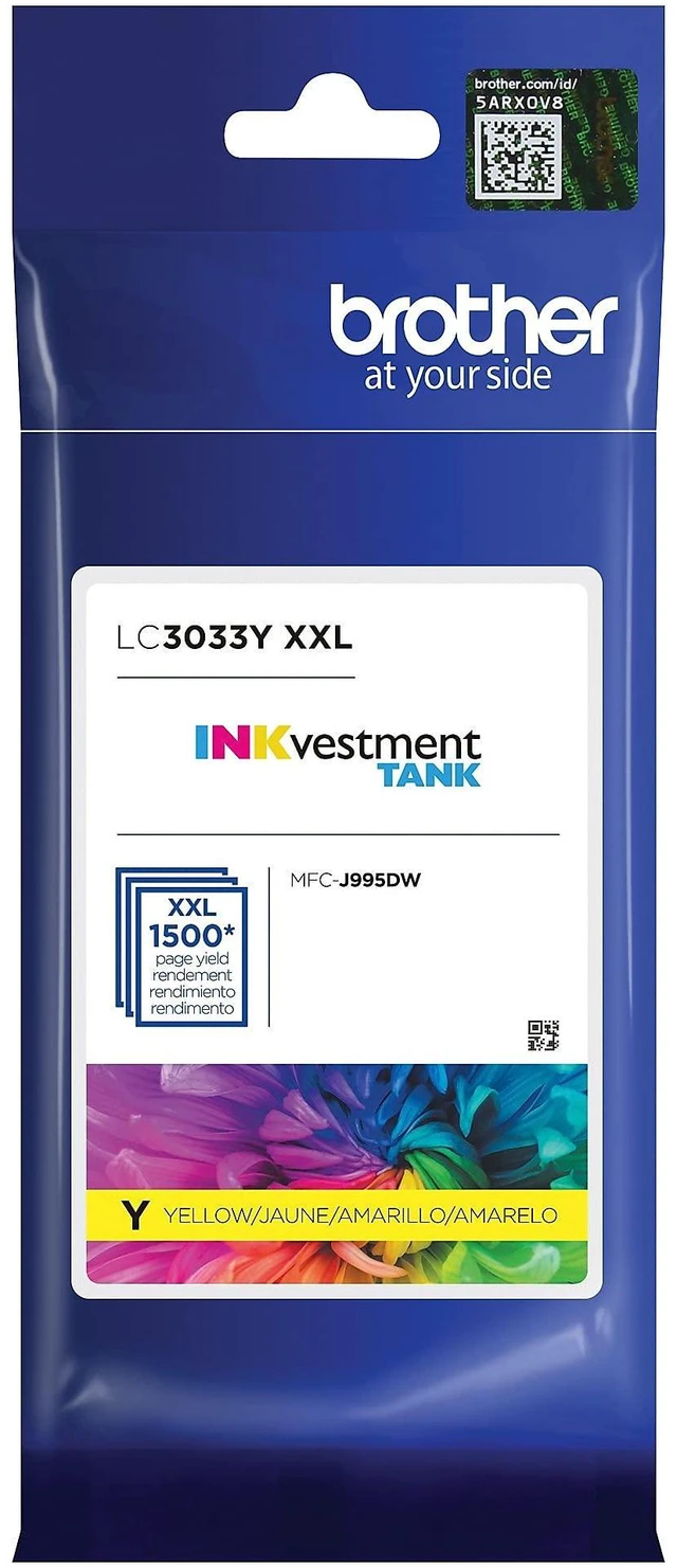 Alt view image 2 of 3 - Genuine LC3033Y, Single Pack Super High-Yield Yellow INKvestment Tank Ink Cartridge, Page Yield Up to 1,500 Pages, LC3033, Amazon Dash Replenishment Cartridge