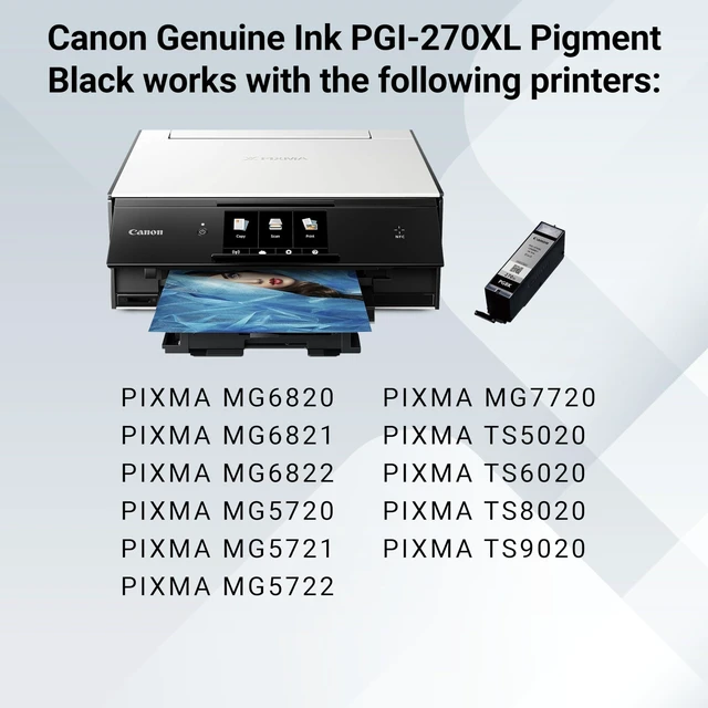 Alt view image 6 of 7 - PGI-270XL Genuine Black Twin Value Pack, Compatible with MG6820, MG6821, MG6822, MG5720, MG5721, MG5722, MG7720, TS5020, TS6020, TS8020, and TS9020 (Optional) Printers