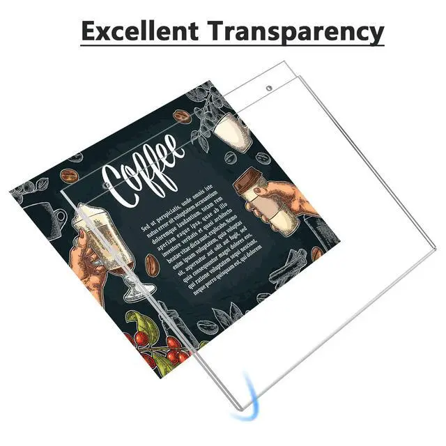 Alt view image 4 of 7 - Acrylic Wall Mount Sign Holder, 8.5 x 11 Landscape, 12 Pack Clear Acrylic Material, Easy Wall Installation with Included Screws and Pre-drilled Holes, Ideal for Signs and Notices