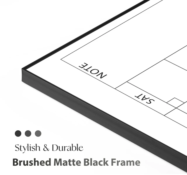 Alt view image 5 of 7 - Dry Erase Calendar with Cork Board for Wall 24"x18" Magnetic Calendar Whiteboard with Black Frame, Monthly Combination Board for School, Home, Office