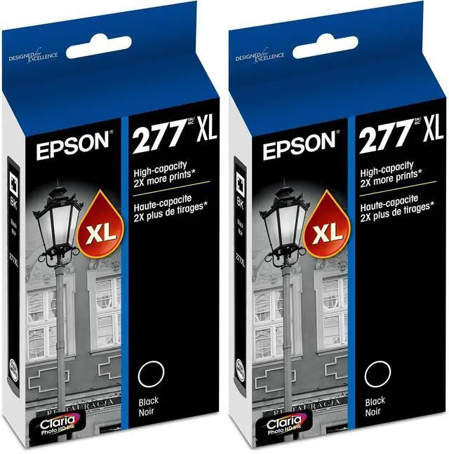 Main image of T277 Claria Photo HD -Ink High Capacity Photo Black -Cartridge (T277XL120-S) for Select Expression Printers (Pack of 2)