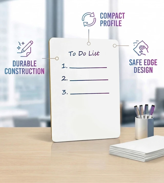 Alt view image 4 of 7 - Small White Board 9X12 Dry Erase Mini Lapboard 6 PK Double Sided for Kids Includes 6 Whiteboards with Blank and Lined Sides, Safe Rounded Edges Ideal for Classroom, Homeschooling, Office