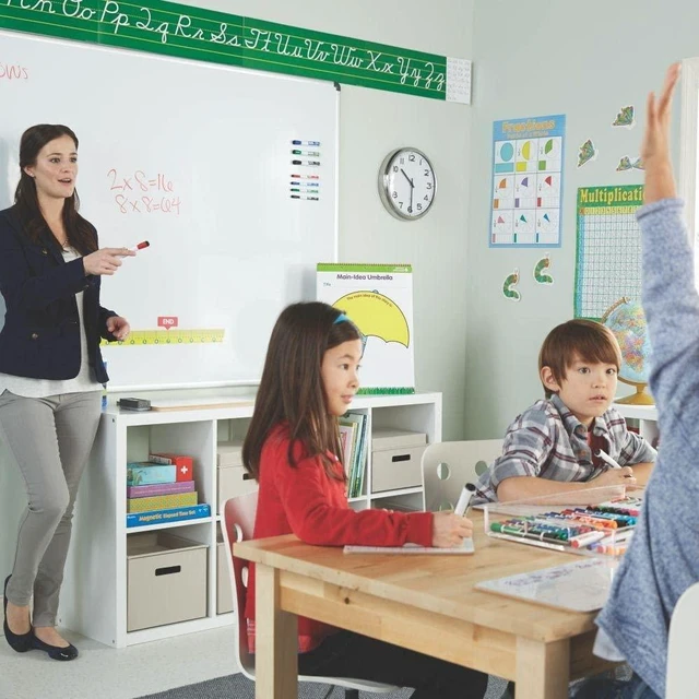 Alt view image 7 of 7 - Small White Board 9X12 Dry Erase Mini Lapboard 6 PK Double Sided for Kids Includes 6 Whiteboards with Blank and Lined Sides, Safe Rounded Edges Ideal for Classroom, Homeschooling, Office