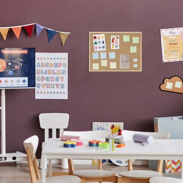 Alt view image 6 of 7 - Bulletin Board for Office with Pin Oak Wood Boards 2Pack,24x18 MCork Board essage Board or Vision Board