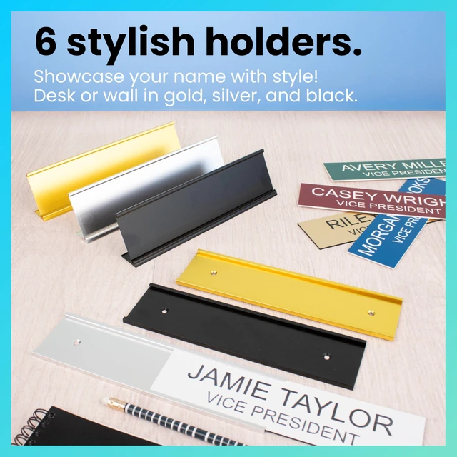Alt view image 7 of 7 - Custom Name Plate for Desk or Door 14 Color Choices (2 X 10")