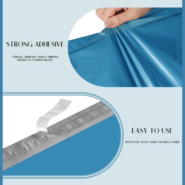 Alt view image 4 of 7 - Poly Mailers 19x24 100 Pack, Large Shipping Bags for Clothes Thick Strong Adhesive Waterproof Tear-resistant Mailing Envelopes, Packing Bags for Clothing, Small Business, Dark Blue