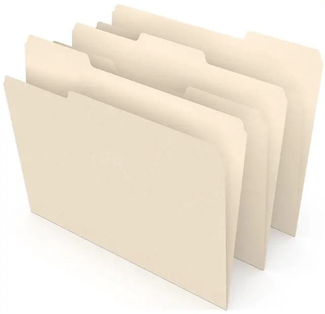 Main image of File Folders, Letter Size, 1/3Cut Tabs, Assorted Positions, Manila, Durable Paper Stock, 500/Pack