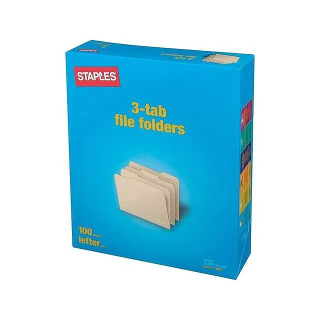 Alt view image 2 of 5 - File Folders, Letter Size, 1/3Cut Tabs, Assorted Positions, Manila, Durable Paper Stock, 500/Pack