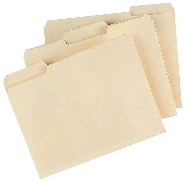 Alt view image 3 of 5 - File Folders, Letter Size, 1/3Cut Tabs, Assorted Positions, Manila, Durable Paper Stock, 500/Pack