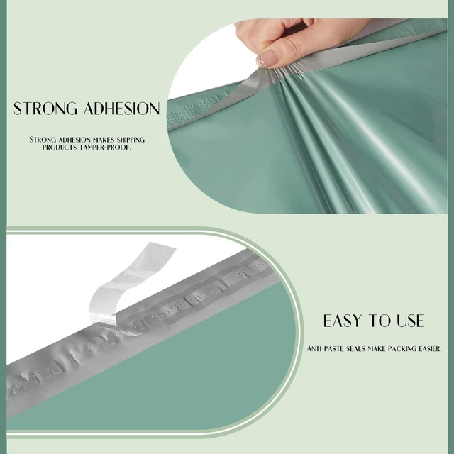 Alt view image 3 of 7 - Poly Mailers 19x24 100 Pack, Large Shipping Bags for Clothes Strong Adhesive Waterproof Tear-resistant Mailing Envelopes, Packing Bags for Clothing, Small Business, Grayed Jade Green