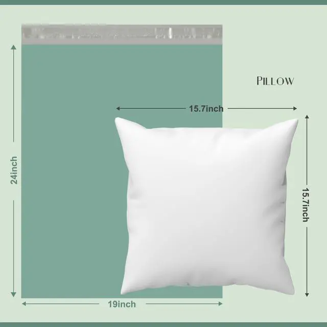 Alt view image 4 of 7 - Poly Mailers 19x24 100 Pack, Large Shipping Bags for Clothes Strong Adhesive Waterproof Tear-resistant Mailing Envelopes, Packing Bags for Clothing, Small Business, Grayed Jade Green