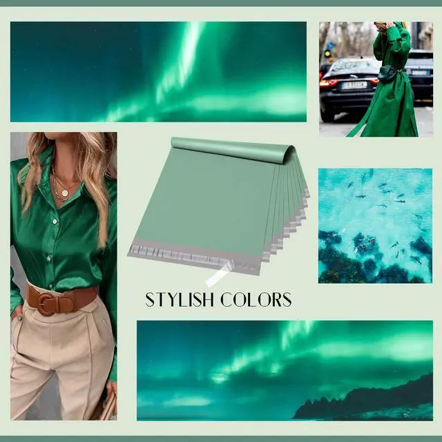 Alt view image 7 of 7 - Poly Mailers 19x24 100 Pack, Large Shipping Bags for Clothes Strong Adhesive Waterproof Tear-resistant Mailing Envelopes, Packing Bags for Clothing, Small Business, Grayed Jade Green