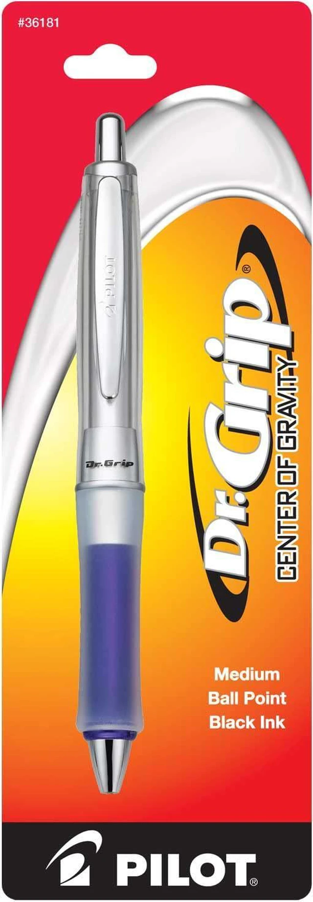 Alt view image 2 of 3 - Dr. Grip Center of Gravity Retractable Ball Point Pen, Medium Point, Black Ink, Pack of 3 (Blue)