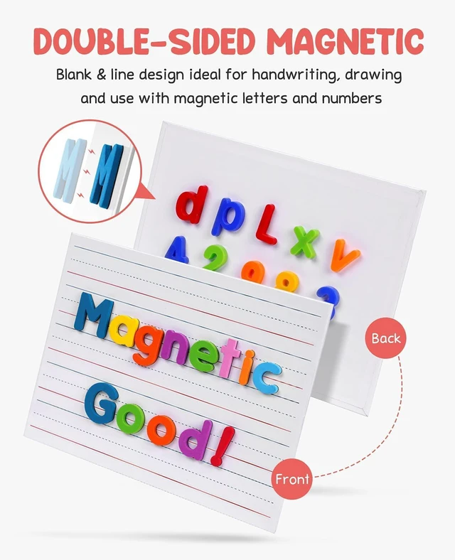Alt view image 2 of 7 - 6 Pack Magnetic Dry Erase Lap Boards, Lined and Blank, 9 x 12 in 6 pack double sided 9 x 12 boards pair a lined side with a blank side for reusable writing practice