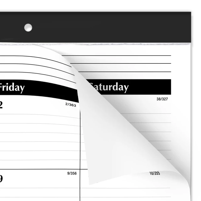 Alt view image 5 of 6 - 2026 Desk Calendar, Monthly, Desk Pad, 21-3/4" x 17", Large, Ruled Blocks (SK240026), White