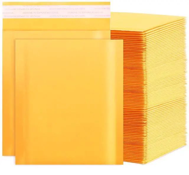 Main image of Kraft Bubble Mailers 6x10 Inch 100Pack Yellow Self-Seal Padded Envelopes Bubble Opaque Padded Mailers Shipping Bags for Small Businesses to Package and Mail Jewelry, Electronic Products