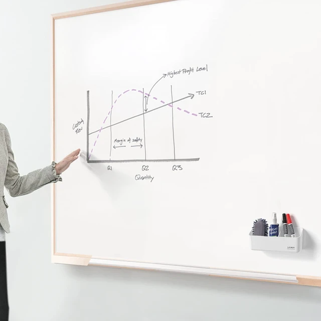 Alt view image 7 of 7 - Magnetic & Adhesive Marker Holder, White Whiteboard Tray, White×2 8.6" × 2.7", Holds 4 Erasers and 12 Markers, Supports up to 3.3 lb, 2 Mounting Options, Fits Glass and Refrigerators
